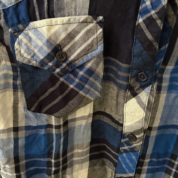 RAILS BLUE PLAID BUTTON DOWN FLANNEL AHIRT WITH POCKETS SIZE SMALL - Picture 5 of 11